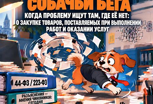 «Закупочные собачьи бега»: когда проблему ищут там, где её нет - о товарах, поставляемых при выполнении работ и оказании услуг